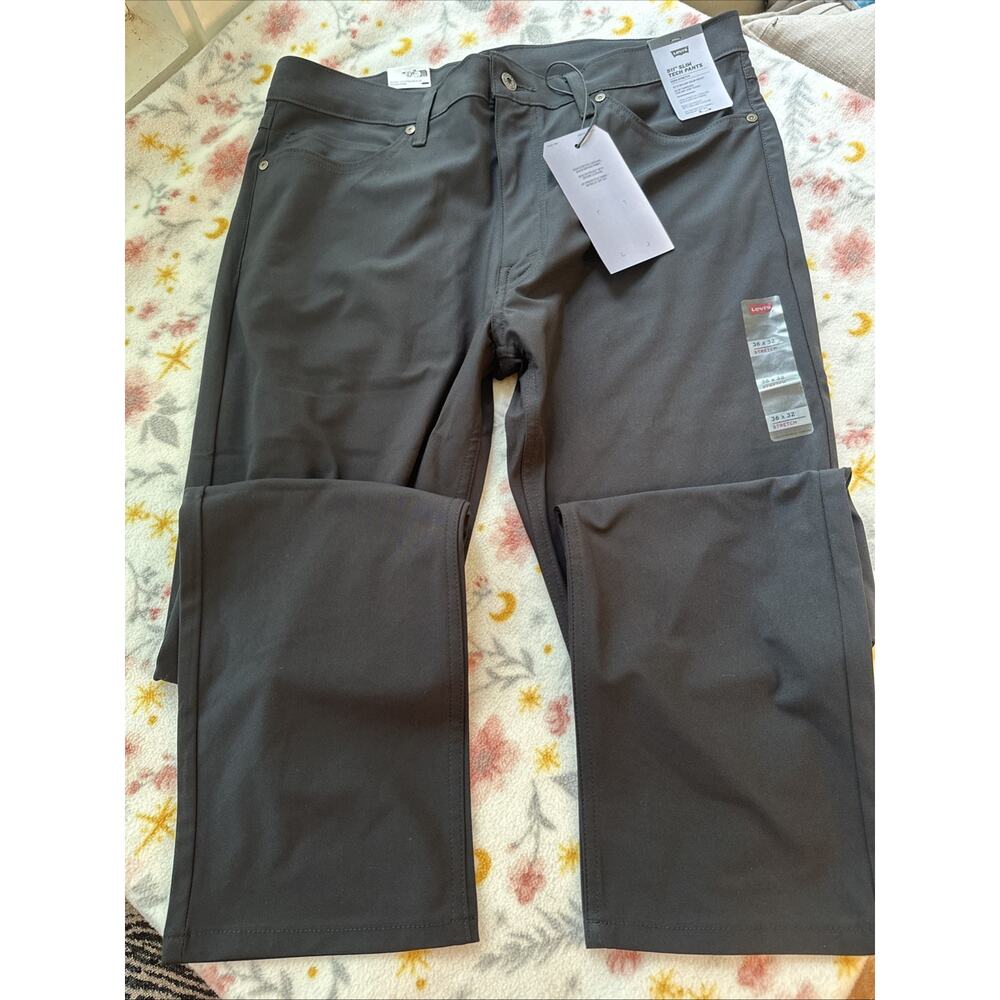 Levi’s 511 36x32 Slim Tech Pants Black Cooling Quick Dry Stretch UV Protection